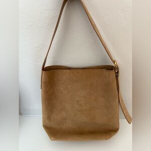 Madewell bucket tote in suede